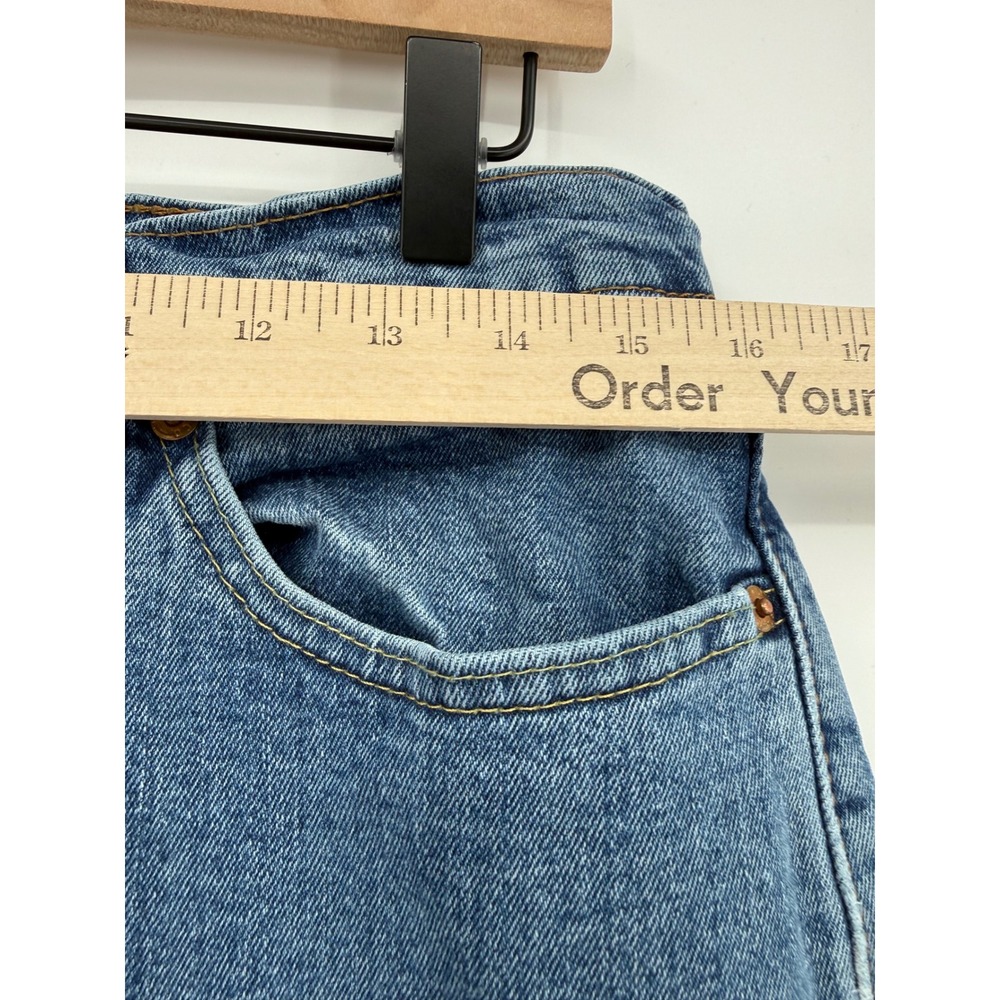 Levis 514 Jeans Mens 32x32 Blue Straight Leg Distressed Denim Pants - Picture 7 of 11